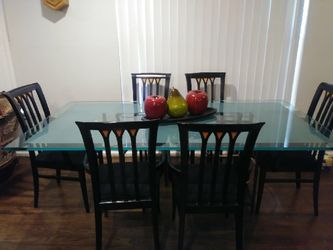 Dining table and chairs