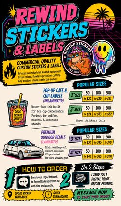 Custom Stickers Waterproof Vinyl