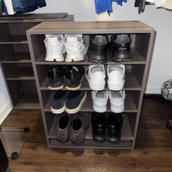 2 Wood Shoe Racks 