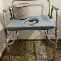 New ProBasics Bedside Commode-Drop Down Arms, Never Used