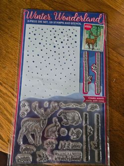 Winter Wonderland Stamp, Die & Stencil Set