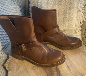 Dingo 702 Brown Leather Harness Moto Boots Womens Size 9.5/10 Vintage Biker