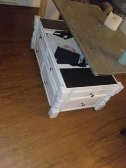 Lift-Top Coffee Table with Storage Drawers