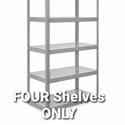 ULINE Heavy-Duty Industrial Steel Metal Shelving  FOUR Shelves - 48 X 24 X 84"

