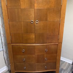 Armoire/chest & night table $50