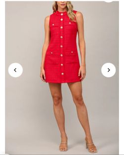 Sleeveless Tweed Mini Dress