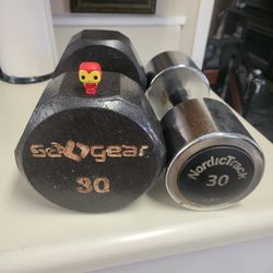 (2) 30 lb Dumbbells - Gear & NordicTrack
