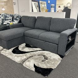 Gray Sleeper Sectional Sofa For Sale (Brand New) 40%off 