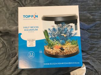 TOP FIN HALF MOON AQUARIUM 3.5 GALLON