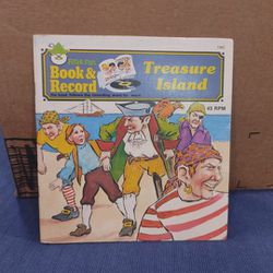 1976 TREASURE ISLAND Peter Pan Book & Record  45RPM