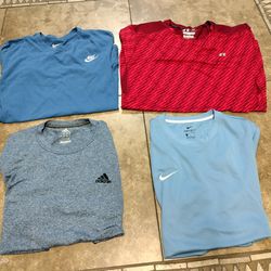 Bundle Nike, Adidas, Russell Shirts Men Size L