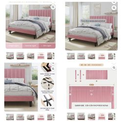 Pink Full Bed Fram 
