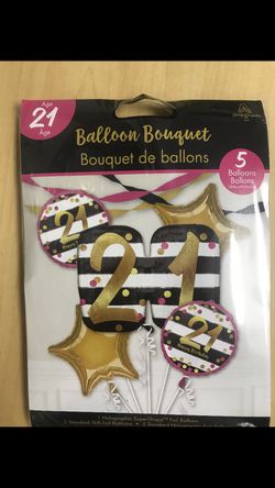 21st balloon bouquet birthday