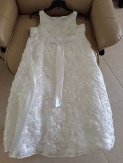Girls size 12.5 white dress