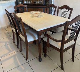 Dining table and chairs