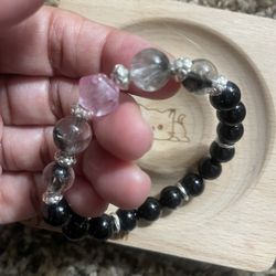 pink topaz , RARE Brooktite  & hypersertñe