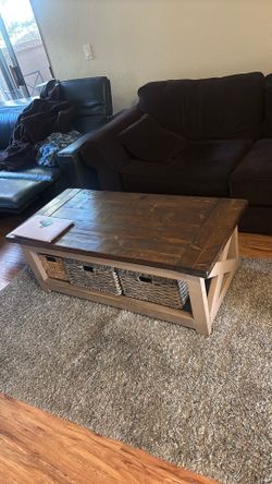 Wooden coffee table