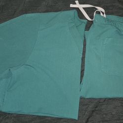 Hunter Green Large Figs Set For Men. Pants And Shirt Straight Leg 