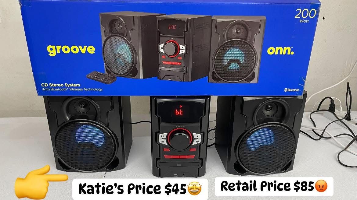 ๐ถ onn. 100W CD Stereo with USB & Bluetooth Connectivity ๐ โจ New, Open Box! โจ