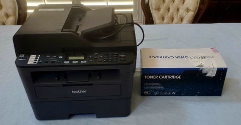 Brother MFC-L2710DW Wireless All-in-One Monochrome Laser Printer for Home Office, Black - Print Copy Scan Fax - 32 ppm, 2400 x 600 dpi, 50-Sheet ADF, 