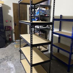 72H x 36W x 18D 5 tier Steel shelving for garage or pantry