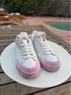 Dolce & Gabbana Pink White Sneakers Rare Style