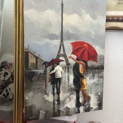 Painting Of Couples In Paris