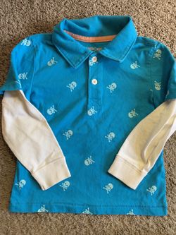 Blue skull polo 3t