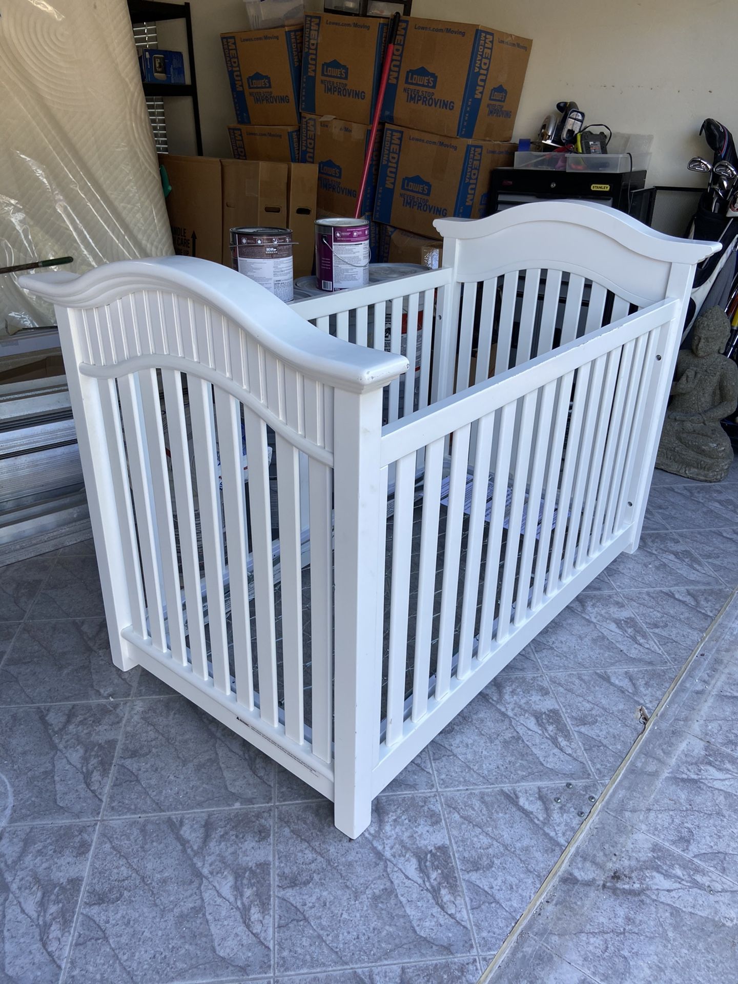 White Baby Room Set. Crib Chest And Changing Table