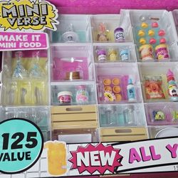 Brand New Mini Brands All You Can Eat Mega Food Set – 125 Minis – Rare!