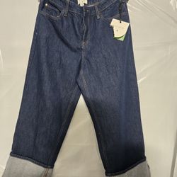 Women’s Size 10 High-Rise Straight Leg Wide Cuff Jeans - Kate Spade NY x Target