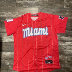 Jesús Sánchez (all Sizes) Miami Marlins Red Altérnate Jersey Baseball 