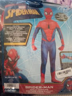 Spiderman Costume For Kids Size XL 14-16