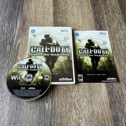 Call of Duty Modern Warfare Reflex Edition Nintendo Wii Complete CIB Tested & Working
