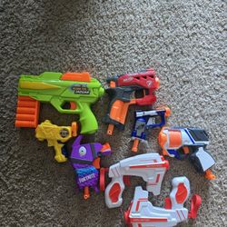 8 Smaller Nerf Guns 