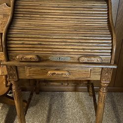 Antique Roller Desk And Chair