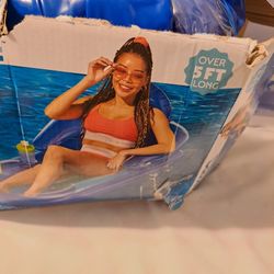 Pool Raft Deluxe Lounge 30" W X 63" L X 23" H Up To 220 Lbs. AGES 14+ NEW!