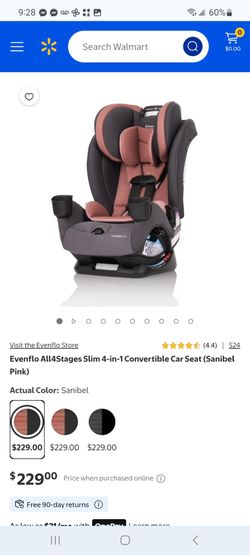 Evenflo All4Stages Slim 4-in-1 Convertible Car Seat $185