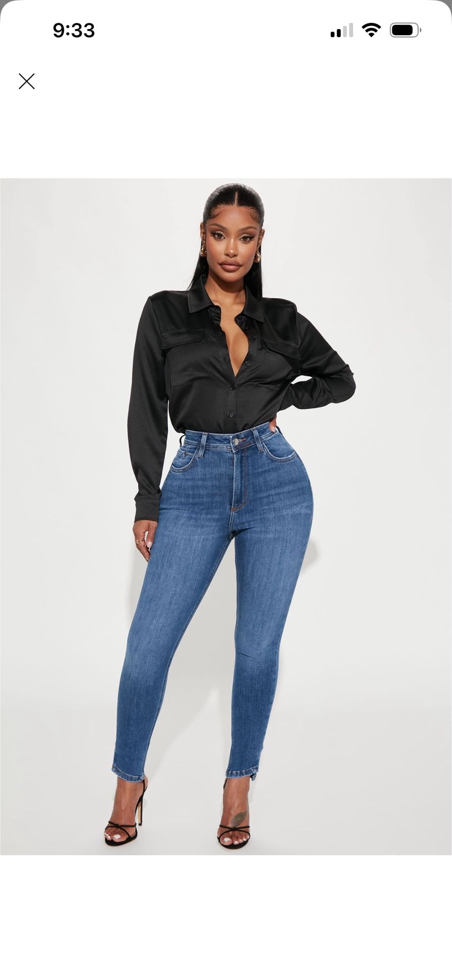 Super Stretch High Wasted Dark Jeans