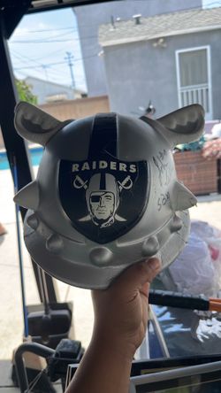 John Vella #75 Signed Raiders SBXI Autograph Helmet Display Oakland Raiders
