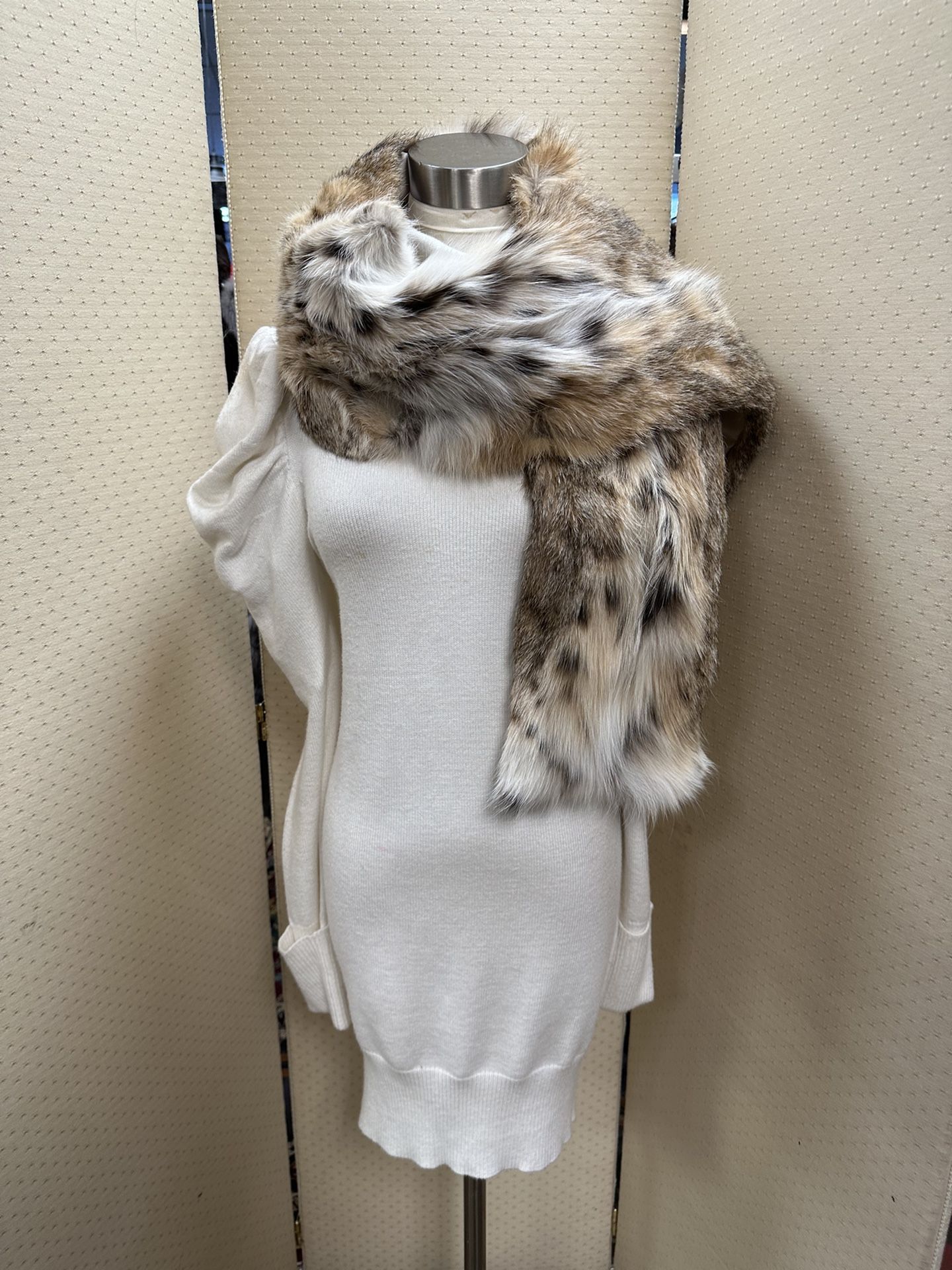 Authentic American Cat Lynx Neiman Marcus Fur Wrap/scarf 