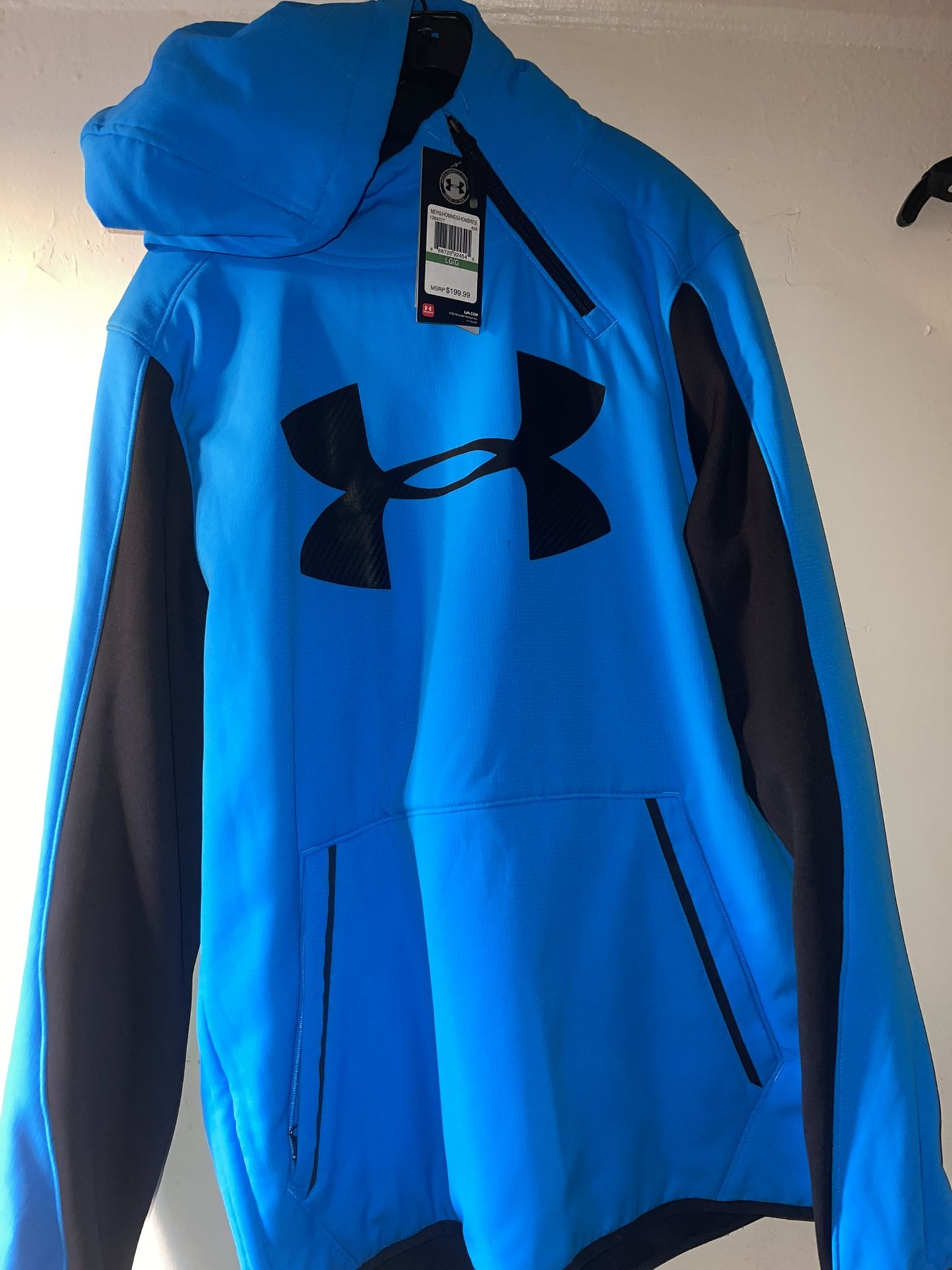 Under Armour Hoodie - Blue & Black - Size L