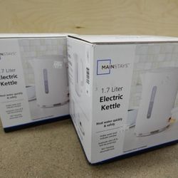 Mainstays 1.7L Electric Kettle w/ Auto Shutoff – White