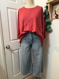 Anne Klein Cinnamon Sleeve Mesh Hem Tunic NWT