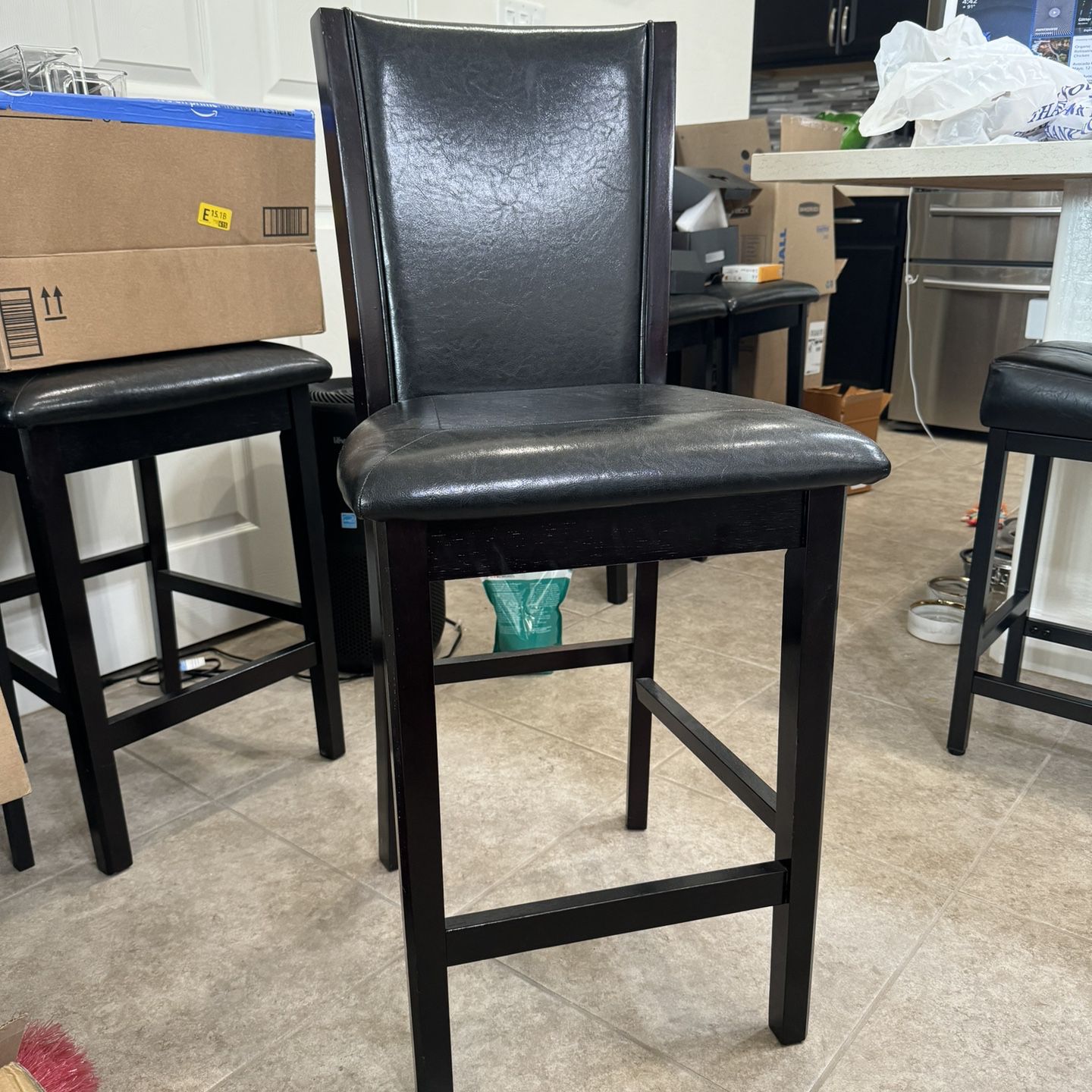 Set Of 4 High Top Dining/Bar Chairs - Espresso 25”