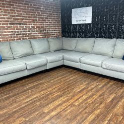 Delivery Available Ashley Gray L Sectional Sofa Couch