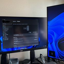 TWO MONITOR BUNDLE - 27 Inch and 25 Inch Ultrawide