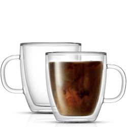 3 Boxes Double Wall Insulated Glasses - Coffee Mugs (Set of 2) - 13.5-Ounces