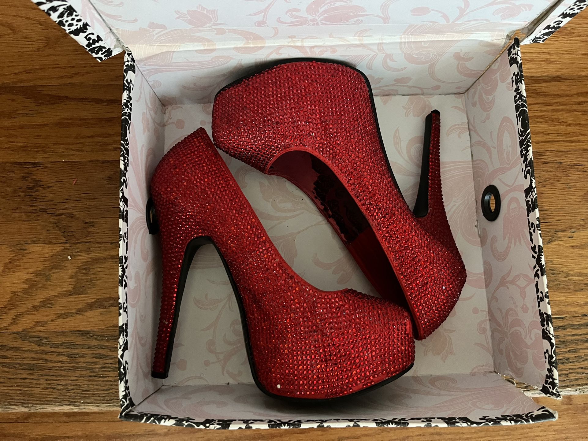Ruby Red Sexy Slippers Size 9 (Bordellos)
