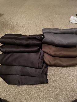 10 Panels Of Black Out Curtains